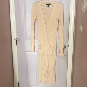 Forever 21 Blush Pink Maxi Sweater Cardigan